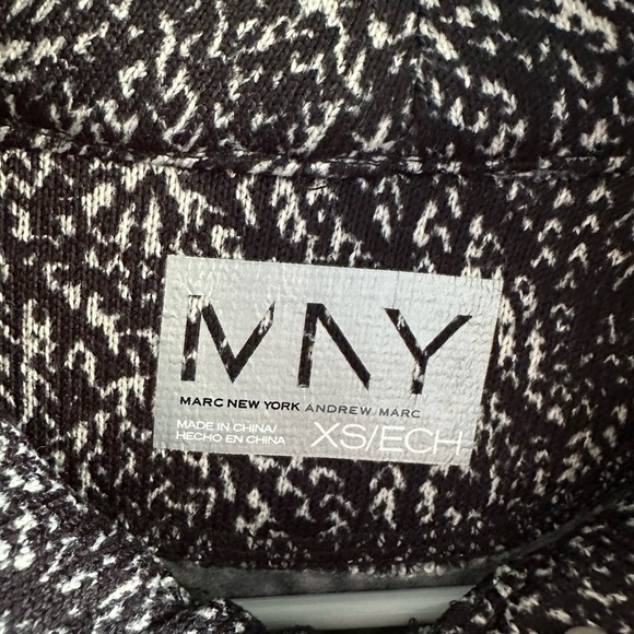 🌟 Marc New York black and white zip-up sweater size XS - Picture 4 of 7